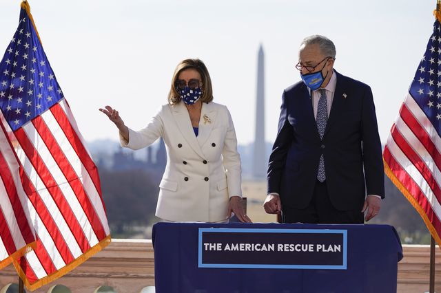 House Speaker Nancy Pelosi and Senate Majority Leader Chuck Schumer on March 10th at the Capitol in Washington D.C.